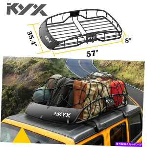 [tLA [tbNݕAƎ҃gbvוz[hoXPbgXg[Wړ Roof Rack Cargo Carrier Top Luggage Hold Basket Storage Traveling w/ Extension