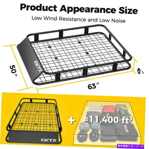 [tLA sjo[TוLAz_[SUVgbNԃgbv[tbNݕoXPbg Travel Universal Luggage Carrier Holder SUV Truck Car Top Roof Rack Cargo Basket