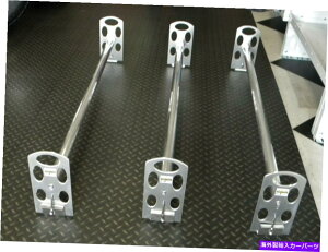 [tLA ͂◯̃A~jE3o[b_[bNAGMFord EV[ỸoɓK܂ ALUMINUM 3 BAR LADDER RACK with LADDER STOPS, Fits GM and Ford E Series Vans