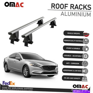 [tLA Vo[X[X[tbNNXo[וLAAlu for Mazda Mazda6 2018-2022 Silver Smooth Roof Rack Cross Bar Luggage Carrier Alu For Mazda Mazda6 2018-2022