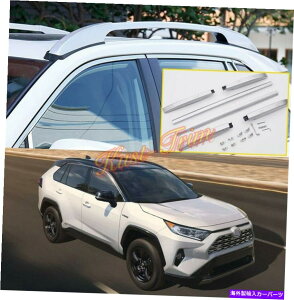 [tLA 2019-2020g^RAV4ACgbv[tTCho[[bNוLA For 2019-2020 TOYOTA RAV4 Alloy Top Roof Side Bars Rails Rack Luggage Carrier