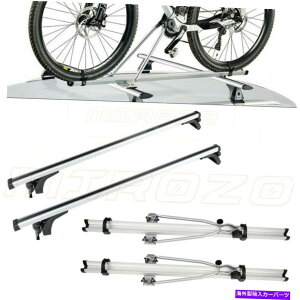 [tLA jo[Tgbv[tNXo[LA]ԗp2x[tbNA~jE 2x Roof Rack Aluminum For Universal Top Roof Cross Bar Carrier Bicycle