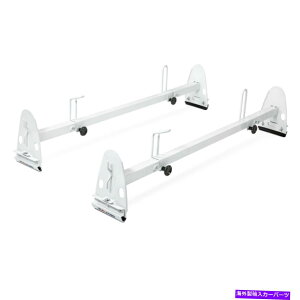 [tLA fX27XNGA2o[ZbgCKb^[o_[[tbNX`[bNij Model X27 Square 2 Bar Set Rain-Gutter Van Ladder Roof Racks Steel Rack (White)