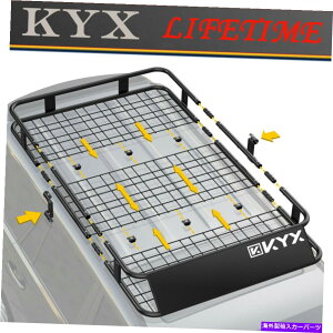 [tLA 63 "x 50"sjo[TוLAz_[SUV[tbNݕoXPbggbv 63" x 50" Travel Universal Luggage Carrier Holder SUV Roof Rack Cargo Basket TOP