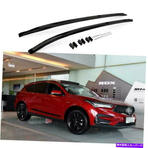 [tLA 2PCSubNA~jE[t[bNTCh[o[ACURA RDX 2019-2022̃tBbg 2Pcs Black Aluminum Roof Rail Racks Side Rail Bar Fits for Acura RDX 2019-2022