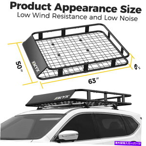[tLA gbvjo[T[tbNݕoXPbgוLAz_[SUVJ[gbN܂肽 Top Universal Roof Rack Cargo Basket Luggage Carrier Holder SUV Car Truck Folded