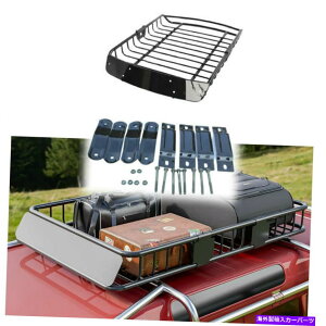 [tLA jo[T[tbNݕSUVgbvוLAoXPbgz_[ Universal Roof Rack Cargo SUV Top Luggage Carrier Basket Holder