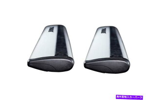 [tLA Thule 43 "AEROBLADE ARB43̓A~jEVo[[ho[[tbNVXe THULE 43" AeroBlade ARB43 Aerodynamic Aluminum SILVER Load Bars Roof Rack System