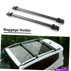 [tLA W[vlQ[h2xA~jE[tbNo[̎וuPbgz_[2016-18ubN 2x Aluminum Roof Rack Bar Baggage Bracket Holder for Jeep Renegade 2016-18 Black