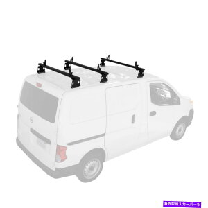 ���[�t�L�����A 2014�I���g�����W�b�g�R�l�N�g�u���b�N�p��3�̃N���X�o�[�ݕ��o�����[�t���b�N�B 3 Cross Bars Cargo Van Roof Racks for 2014-On Transit Connect-Black.�y���s�A���i�z