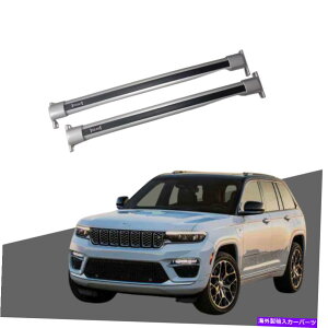 [tLA W[vɂ҂̃[tbNNXo[2021 2022A~jEij Roof Rack Cross Bars fit for Jeep Grand Cherokee L 2021 2022 Aluminum (Black)