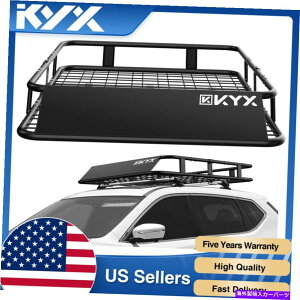 [tLA New Professionla傫Ȑ܂肽݉\63 "jo[TubN[tbNݕLAKyx New Professionla Large Foldable 63" Universal Black Roof Rack Cargo Carrier KYX