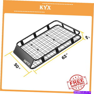 [tLA 63 "gbNJ[SUVjo[T[tbNݕLAוoXPbg[ 63" Truck Car Suv Universal Roof Rack Cargo Carrier Luggage Basket Storage
