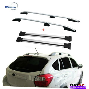 [tLA [tbN[NXo[SET ALUMINUM 4 PCS for Subaru xv Crosstrek 2013-2015 Roof Rack Rails Cross Bars Set Aluminum 4 Pcs For Subaru XV Crosstrek 2013-2015