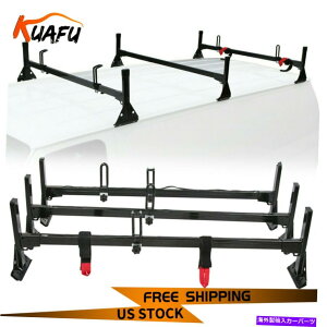 ���[�t�L�����A ���j�o�[�T���V�{���[�G�N�X�v���X96-22���_�[���[�t���b�N�N���X�o�[�p�t���T�C�Y�o��3�o�[ Universal Chevy Express Fullsize Van 3 bar For 96-22 Ladder Roof Rack CrossBar