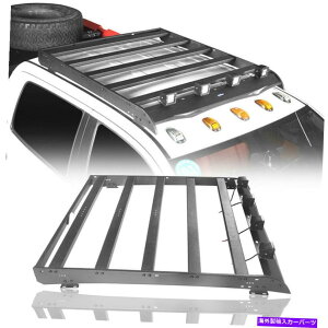 [tLA g^ch2014-20213̃X|bgCgt̃gbv[tbNݕAƎ Top Roof Rack Cargo Carrier w/LED Spotlights For Toyota Tundra 2014-2021 3rd Gen