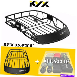 [tLA jo[TSUVgbNJ[[tbNoXPbggbvוLAJ[Sz_[s Universal SUV Truck Car Roof Rack Basket Top Luggage Carrier Cargo Holder Travel