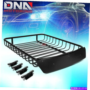 [tLA 51 "x 40"[tbNgbvݕוLAoXPbg+̃tFAO/ftN^[ubN 51"X 40"ROOF RACK TOP CARGO BAGGAGE CARRIER BASKET+WIND FAIRING/DEFLECTOR BLACK