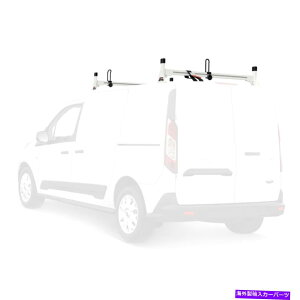 ���[�t�L�����A �z���C�gH1 2�o�[�A���~�j�E�����_�[���[�t�o�����b�N�AFord Transit Connect 2014-on�ɓK������ White H1 2 Bar Aluminum Ladder Roof Van Rack, Fits Ford Transit Connect 2014-On�y���s�A���i�z