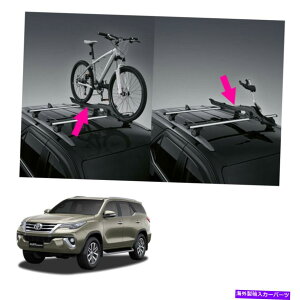 [tLA g^tH[`i[2015 2018̂߂̍[to[bN]ԃz_[{̍ Left Roof Bar Rack Bicycle Holder Genuine Black For Toyota Fortuner 2015 2018