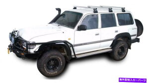 ルーフキャリア Rhino Rack 91-97に適合トヨタランドクルーザー80シリーズRL110シルバー3バールーフラック Rhino Rack 91-97 Fits Toyota Land Cruiser 80 Series RL110 Silver 3 Bar Roof Rack