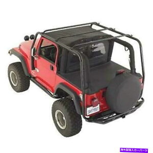 ���[�t�L�����A 87-95��SmittybiltSRC���[�t���b�N�����O���[YJ 300 lb��iBLK�e�N�X�`��76711 Smittybilt SRC Roof Rack for 87-95 Wrangler YJ 300 Lb Rating BLK Textured 76711�y���s�A���i�z
