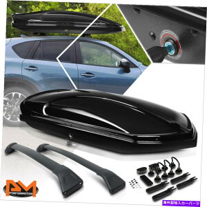 [tLA 17-18}c_CX5A~jENXo[gbv[tbN[+[{bNXL[ For 17-18 Mazda Cx5 Aluminum Cross Bar Top Roof Rack Rail+Black Storage Box&Keys