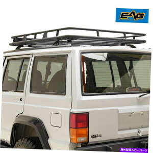 [tLA EAGtBbg84-01W[v`FL[XJ[tbNݕoXPbgtEBhftN^[ EAG Fits 84-01 Jeep Cherokee XJ Roof Rack Cargo Basket W/Wind Deflector