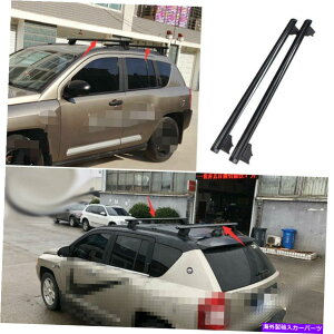 [tLA W[vRpX2008-2010ubNA~jEJ[gbv[tbNוLA[ For Jeep Compass 2008-2010 Black Aluminum Car Top Roof Rack Luggage Carrier Rail