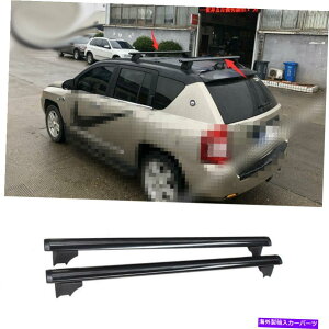 [tLA W[vRpX2008-2010ubNA~jEgbv[tJ[SbNNXo[2xɓKĂ܂ Fit For Jeep Compass 2008-2010 Black Aluminum Top Roof Cargo Rack Cross Bars 2X
