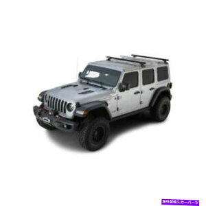 [tLA RhinobNJB0880wr[f[eBRCLubN2o[obN{[[tbNW[vVbN Rhino Rack JB0880 Heavy Duty RCL Black 2 Bar Backbone Roof Rack For Jeep NEW