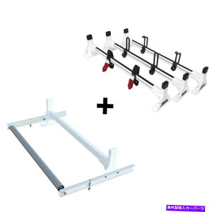 [tLA vantech 3o[zCgA~jE͂bNVXew/[[iቮj Vantech 3 Bar White ALUMINUM Ladder Roof Rack System w/ROLLER (LOW ROOF)
