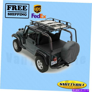 ���[�t�L�����A SRC���[�t���b�NDIRE1997-2006 T�W�[�v�̃u���b�N�X�`�[���X�~�e�B�r���g97-06 SRC Roof Rack Dire1997-2006 t Black Steel Smittybilt for Jeep 97-06�y���s�A���i�z