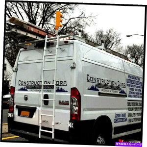 [tLA vantech 3o[zCgA~jE͂[tbNVXew/[[v}X^[ Vantech 3 Bar White ALUMINUM Ladder Roof Rack System w/ROLLER RAM Promaster