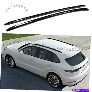 [tLA |VFJCG2018-2020̂鍕[ווbN2PCS For Porsche Cayenne 2018-2020 Glossy Black Roof Rails Baggage Luggage Rack 2pcs