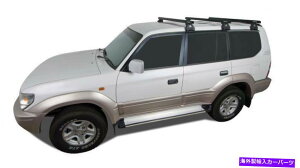 ルーフキャリア Rhino Rack 91-97に適合トヨタランドクルーザー80シリーズRL110ブラック3 BRルーフラック Rhino Rack 91-97 Fits TOYOTA Land Cruiser 80 Series RL110 Black 3 Br Roof Rack