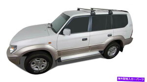 ルーフキャリア Rhino Rack 91-97に適合するトヨタランドクルーザー80シリーズ4DRシルバー2バールーフラック Rhino Rack 91-97 Fits Toyota Land Cruiser 80 Series 4dr Silver 2 Bar Roof Rack