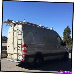 [tLA vantech 3o[ubNA~jE͂bNVXew/[[i̍j Vantech 3 Bar Black ALUMINUM Ladder Roof Rack System w/ROLLER (HIGH ROOF)