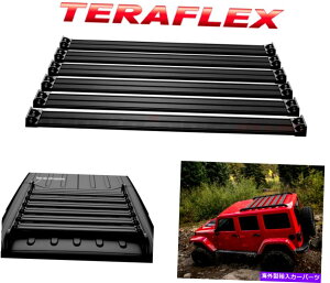 ���[�t�L�����A Teraflex Jeep Wrangler JK 07-18�l�{���[�t���b�N�J�[�S�X���b�g�L�b�g-Black4722060 TERAFLEX JEEP WRANGLER JK 07-18 Nebo Roof Rack Cargo Slat Kit - Black 4722060�y���s�A���i�z