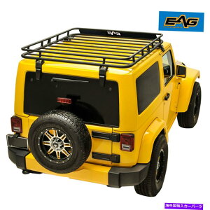 ���[�t�L�����A EAG�t�B�b�g07-18�W�[�v�����O���[JK 2/4�h�A���[�t���b�N�ݕ��o�X�P�b�g�t�����͔��d EAG Fits 07-18 Jeep Wrangler JK 2/4 Door Roof Rack Cargo Basket W/Wind Deflector�y���s�A���i�z