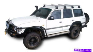 ルーフキャリア Rhino Rack 91-97に適合トヨタランドクルーザー80シリーズ4DRシルバー4バールーフラック Rhino Rack 91-97 Fits Toyota Land Cruiser 80 Series 4dr Silver 4 Bar Roof Rack