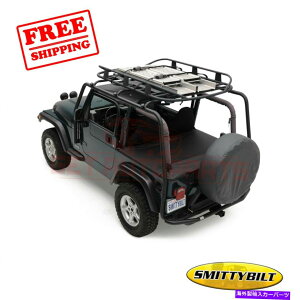 ���[�t�L�����A SMITTYBILT SRC�V���[�Y���[�t���b�N�_�C���N�g�t�B�b�g�W�[�v�p�u���b�N�X�`�[��07-16 Smittybilt SRC Series Roof Rack Direct-Fit Black Steel for Jeep 07-16�y���s�A���i�z