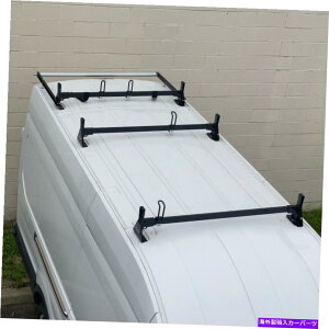 [tLA H1 3o[A~jE_[[tbNw/[[tBbgFtH[hgWbgnC[t2015-on H1 3 Bar Aluminum Ladder Roof Rack w/Roller Fits:Ford Transit High Roof 2015-On