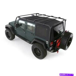 ���[�t�L�����A 07-18��SmittybiltSRC���[�t���b�N�����O���[JK 4 DR 300 lb��iBLK 76717 Smittybilt SRC Roof Rack for 07-18 Wrangler JK 4 DR 300 Lb Rating BLK 76717�y���s�A���i�z