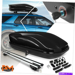 [tLA \ȃjo[T120cmA~jENXo[gbv[tbN+ubNJ[S{bNXL[ Adjustable Universal 120cm Aluminum Cross Bar Top Roof Rack+Black Cargo Box&Keys