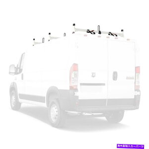 [tLA vantech H1 3o[X`[_[[tbNVXeAtBbgFRam Promaster 2013-on White Vantech H1 3 Bar Steel Ladder Roof Rack System, Fits:RAM ProMaster 2013-ON White