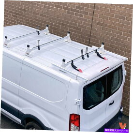 ルーフキャリア H1 3バースチールラダールーフラックw/ローラーフィット：フォードトランジットロールーフ2015-on H1 3 Bar Steel Ladder Roof Rack w/Roller Fits: Ford Transit Low Roof 2015-On