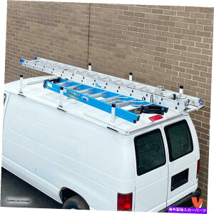[tLA H1 3o[A~jE_[[tbNw/[[tBbgFtH[hGRm1992-on H1 3 Bar Aluminum Ladder Roof Rack w/Roller Fits: Ford Econoline 1992-On