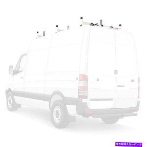 [tLA Vantech White H1 3o[X`[bNVXeinC[tjZfXXv^[2007-I Vantech White H1 3 Bar Steel Rack System (High Roof) Mercedes Sprinter 2007-On