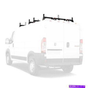 [tLA vantech H1 4o[A~jE͂[tbNAtBbgFRam Promaster 2013-on Black Vantech H1 4 Bar Aluminum Ladder Roof Rack, Fits:RAM ProMaster 2013-ON Black